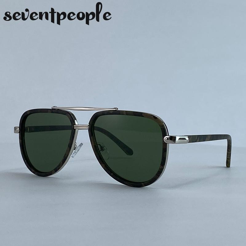 Vintage Oval Punk Pilot Sunglasses Men  Luxury Brand Steampunk Sun Glasses For Male Classic Double Beam Shades Eyewear UV400