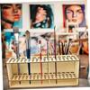 Hole Wooden Pen Holder Desktop Storage Rack Simple Makeup Brush Holder Used for Painting for Art Students Gift