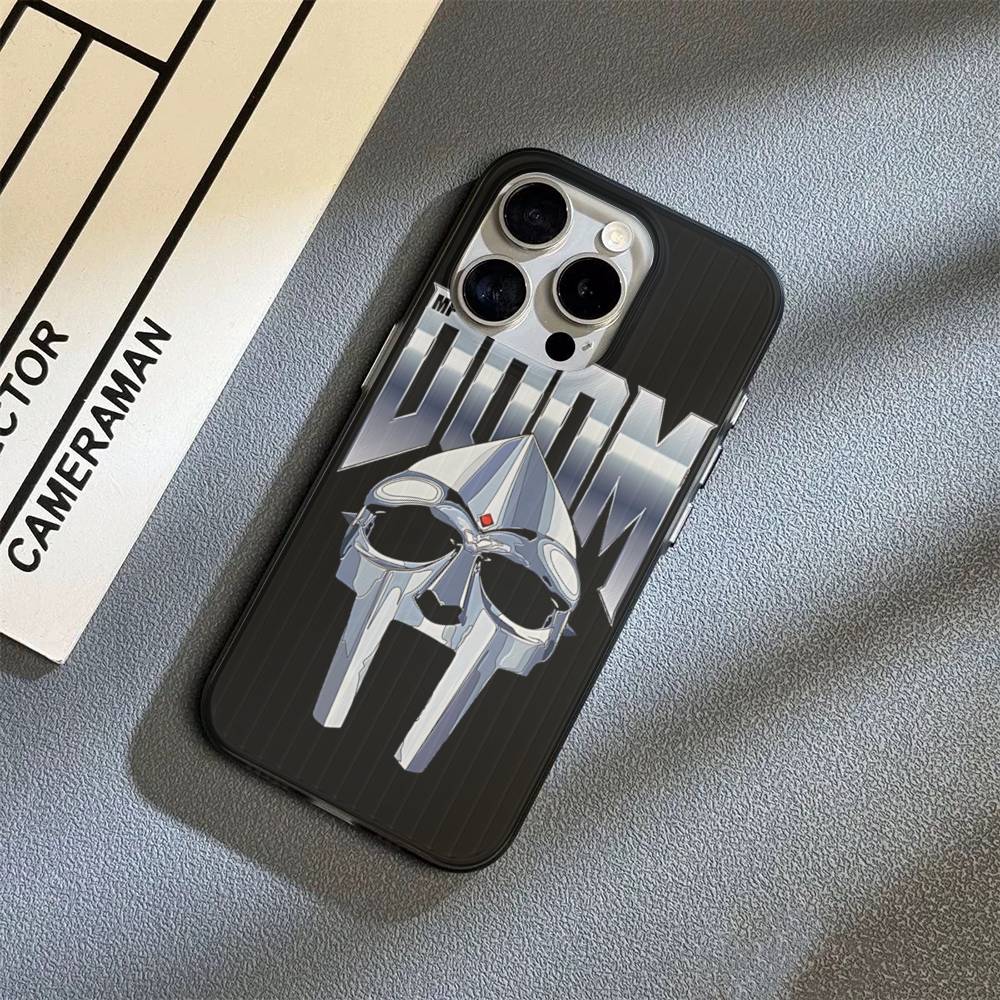 Underground Hip Hop M-MF-DOOM Phone Case For IPhone 11 12 13 14 15 16 17 Pro Max PLUS Pro Wave Corrugated Silicone Case