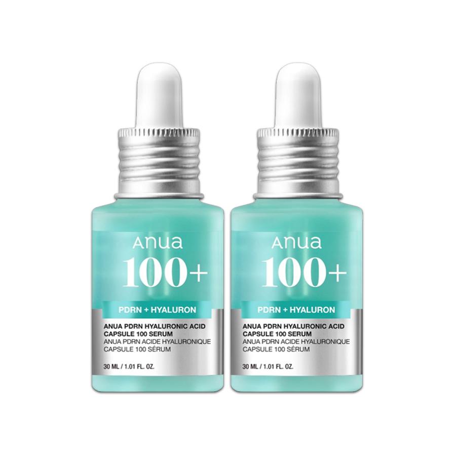 

ANUA PDRN Hyaluronic Acid Capsule 100 Serum Double Set 30ml × 2 – Hydrating Plumping Serum 30 ml × 2 (Total 60 ml)