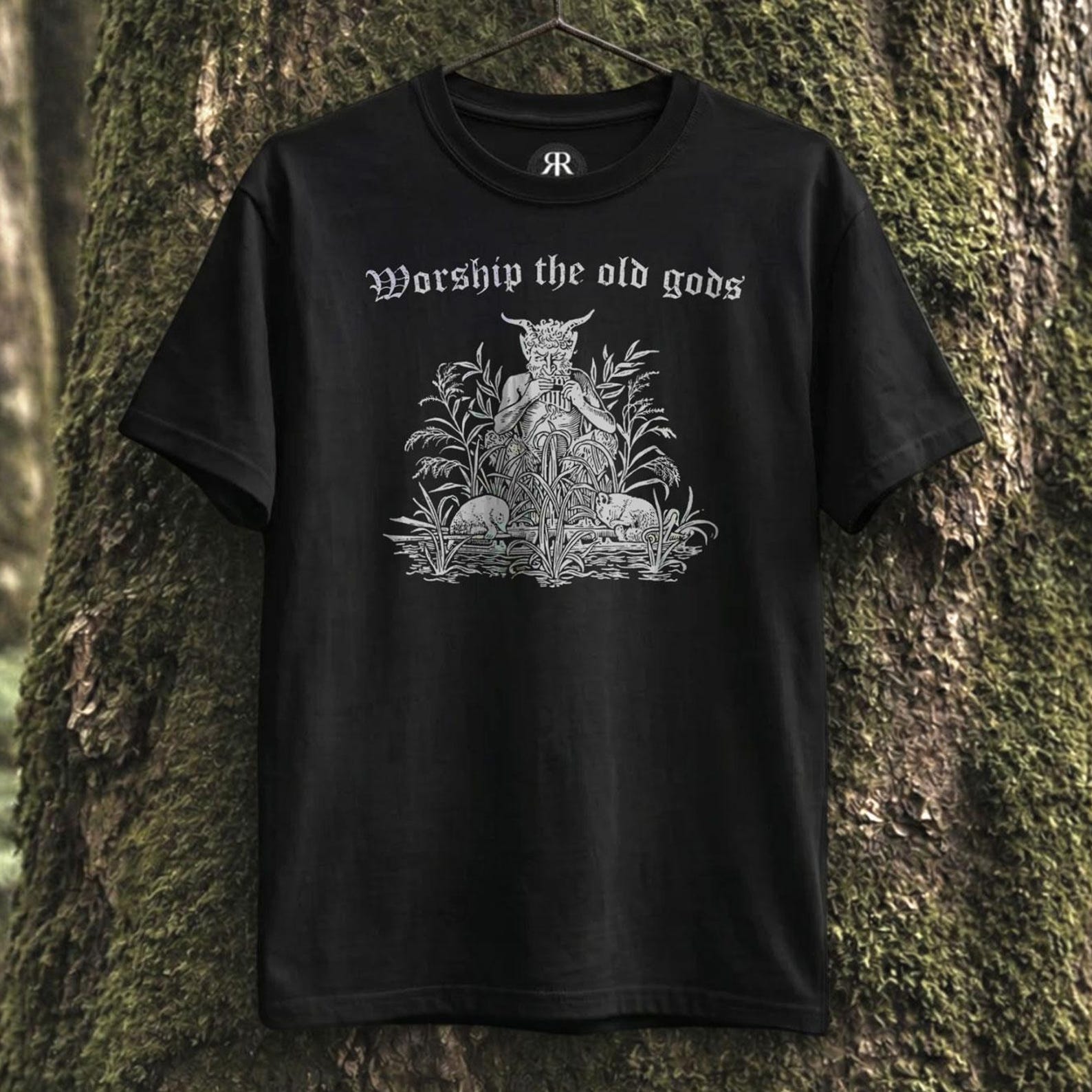 Worship the Old Gods Shirt, Satyr, Paganism, Horned God, Cernunnos S