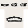 Punk Skull Leather Belt With Alloy Buckle For Men And Casual Wear