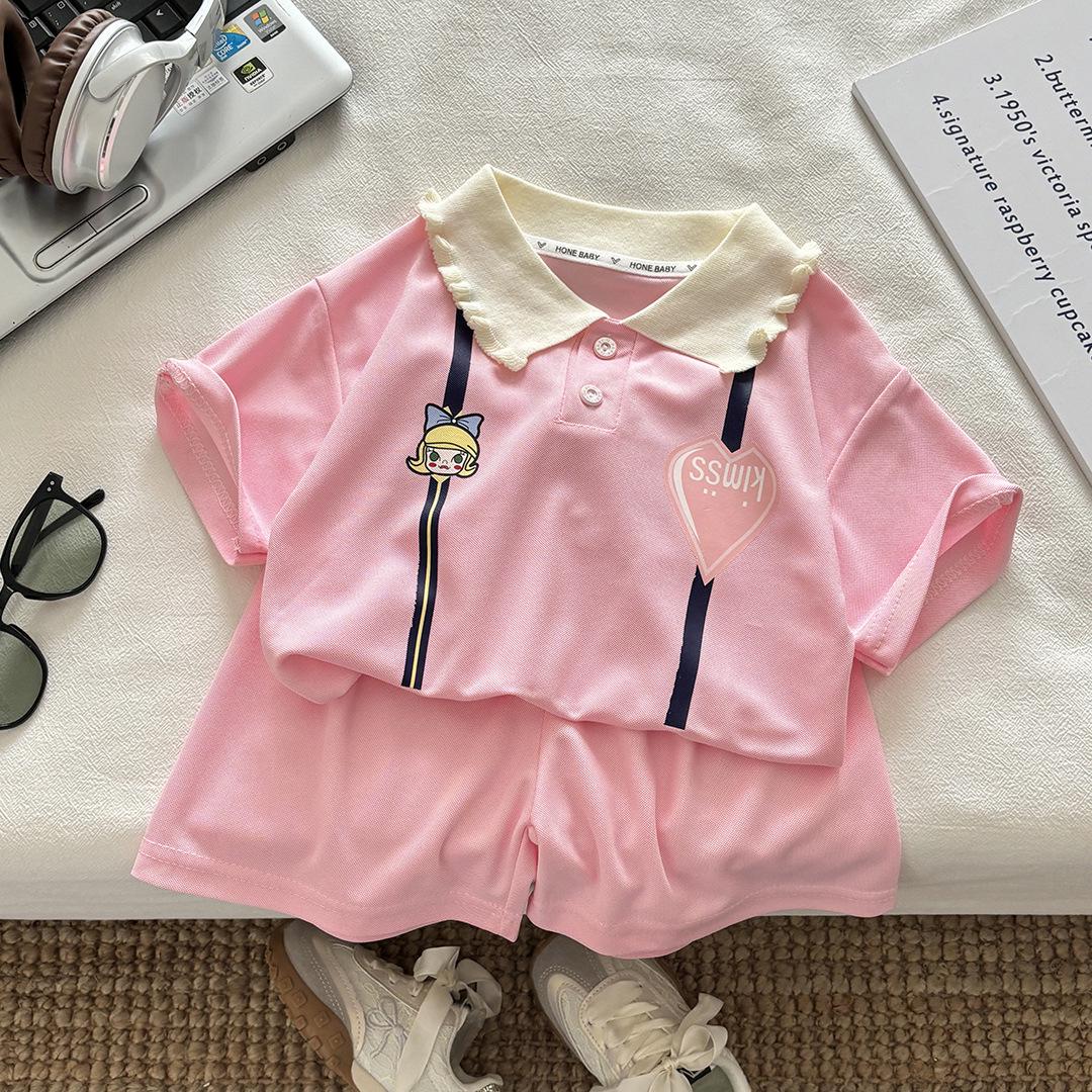 2026 Girls Korean-Style Casual Summer Polo Set 90