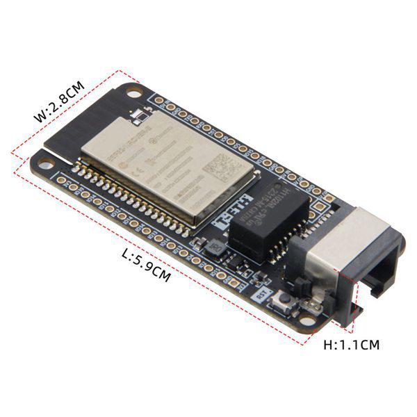 ESP32 T-ETH-Lite Development Board, Black PCB