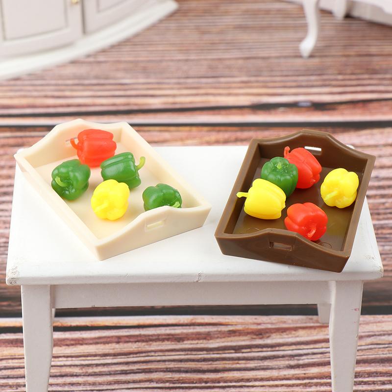 1/12 Dollhouse Fruit Food Tray Toys Dollhouse Mini Decorations Accessories