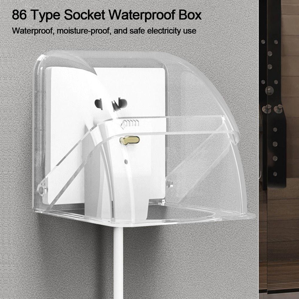 Electric Plug Rainproof Cover 86 Type Switch Protective Cover Socket Waterproof Box Outdoor Wall-mounted Rainproof Cover Box