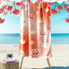 Haunting Pumpkins and Ghosts Print Beach Towel, Quick Drying, Suitable for Travel, Outdoor Sports, Jogging, the Beach and Swimming, Gift