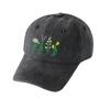 Floral Embroidered Polyester Baseball Cap - Adjustable Sun Protection Casual Hat