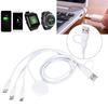 Type C USB to Double Type C+Micro USB+ Watch Charger Cable for Cellphone Tablet Watch Multi Charging Cable