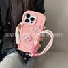 Pearl lace flower iPhone17 for 15promax iPhone case 13 temperament 11 anti-drop bracelet