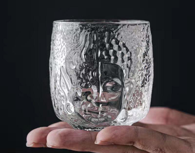 

Buddha Head Glass Tea Cup Japanese Zen Master Single Cups Household Kung Fu Glazed Glaze Glass Coffee Mugs Wine Glasses 100ml 100ml прозрачный