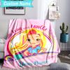 Custom Name Blanket Hair Princess Sunny Blanket Bedding Blanket for Travel, Camping, Living Rooms, Offices, Sofas, Fan Christmas gift
