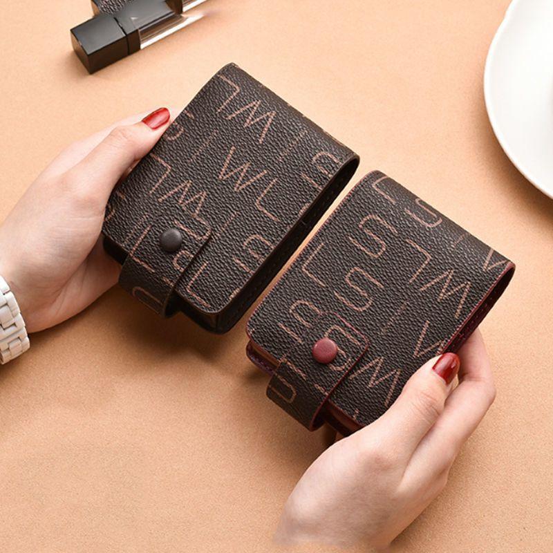 Women’s Lipstick Holder Wallet with Mirror, PU Leather Cosmetic Organizer, Compact Makeup Storage Pouch, Mini Travel Purse Gift for Women
