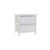 Commode en bambou et bois de paulownia - DKD Home Decor - Blanc - 45x42x32 cm - 2 tiroirs - Assemblage requis - Fragile