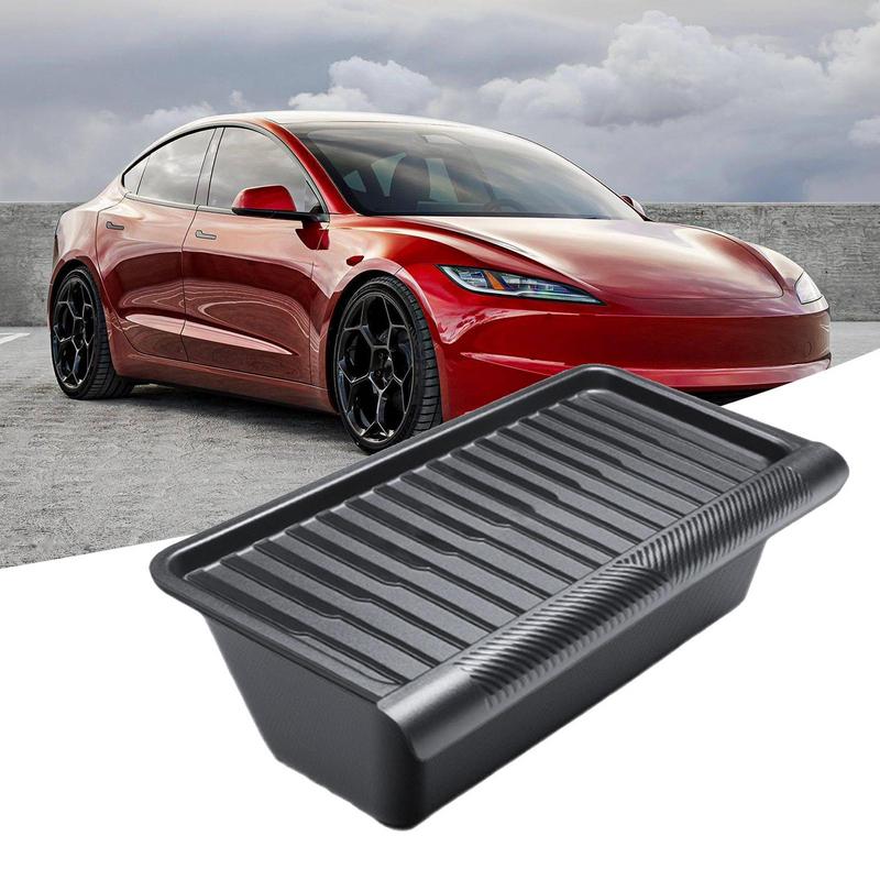 For New Version Of Tesla Model Y Under Seat Storage Box Waterproof Storage Tray Washable Bin Under Seat Tray Vehicle Accessories