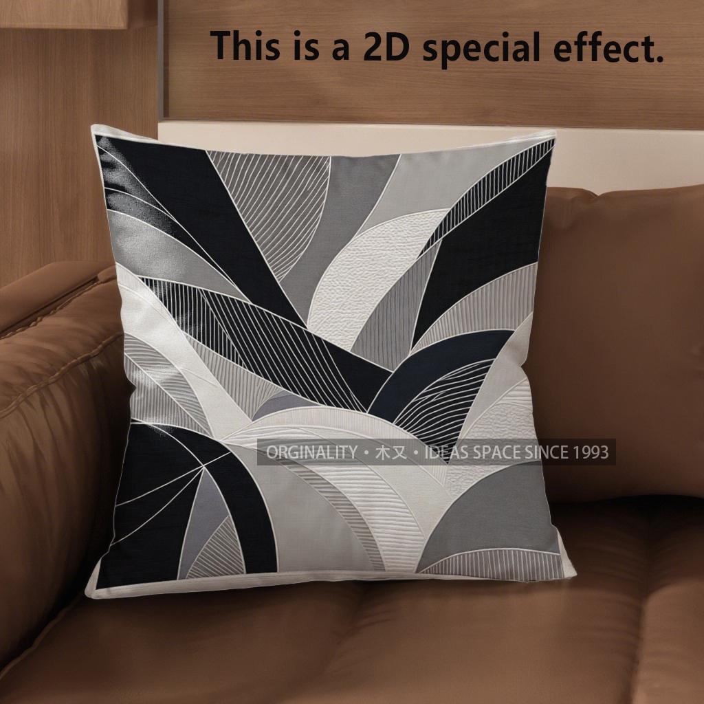 2D Modern Abstract Pattern Digital Print Pillowcases Pattern Cushion Cover Suitable For Sofa Bedroom Car Pillow Cover
