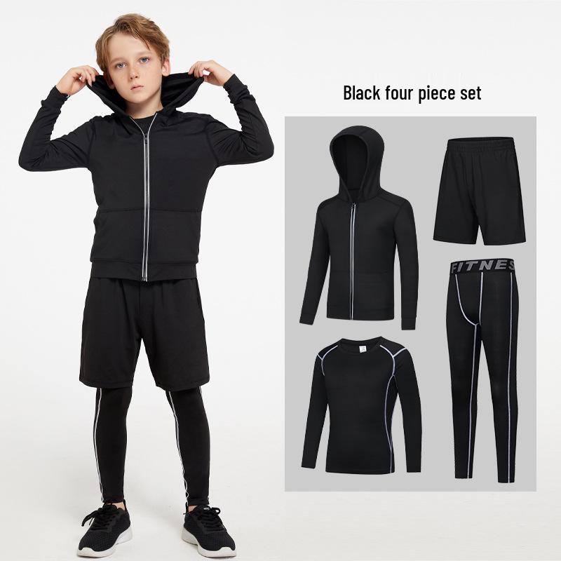 

Унисекс быстросохнущий спортивный комплект: Баскетбол, Футбол, Фитнес, Бег, Йога - Мужская/Женская/Детская Осенне-Зимняя Тренировочная Экипировка Size 150