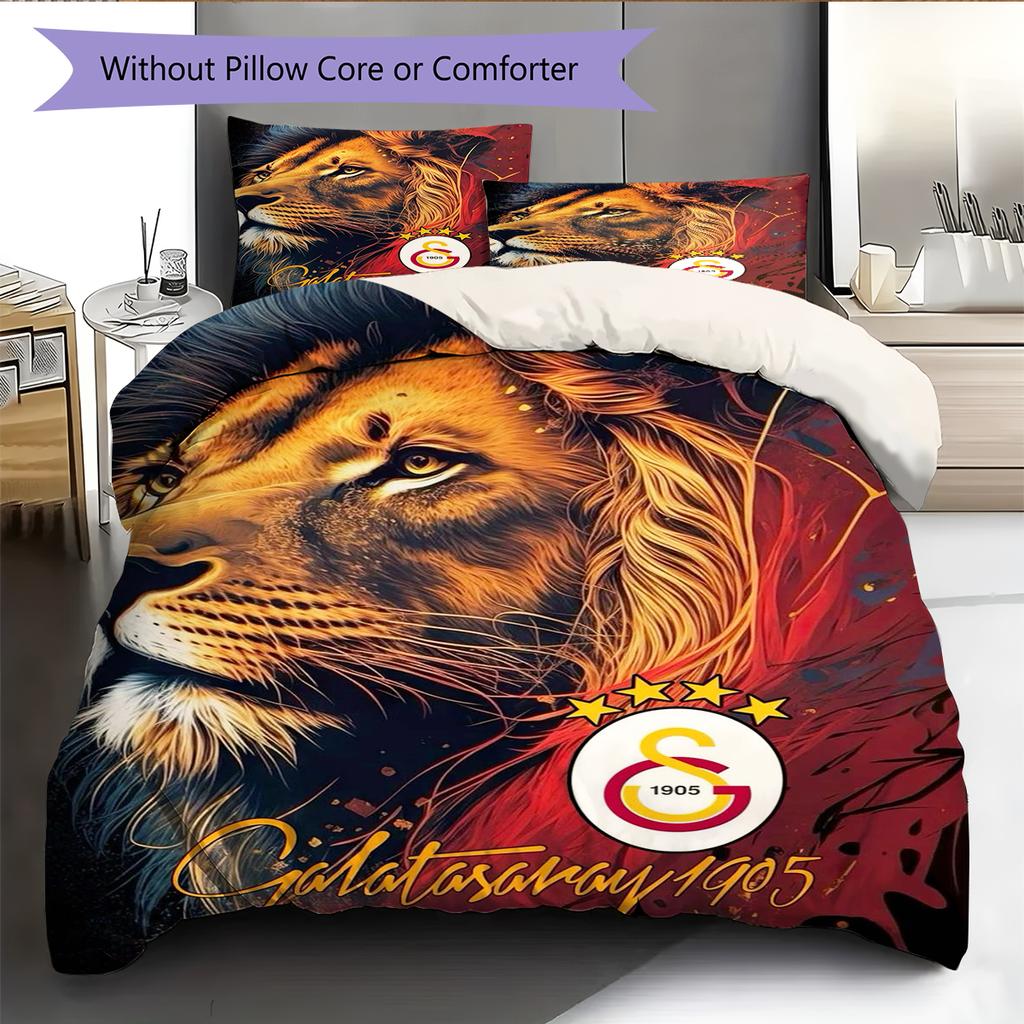 Cartoon Pattern Bedding Quilt Set Quilt Cover Pillowcase Home Decoration Birthday Gift (1 * Duvet Cover + 2 * Pillowcase, Without Core)