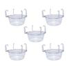 Transparent Plant Pot Saucer with Hanging Hooks Durable Plastic Material Suitable for Indoor Outdoor Use Protects Surfaces from Water Drainage