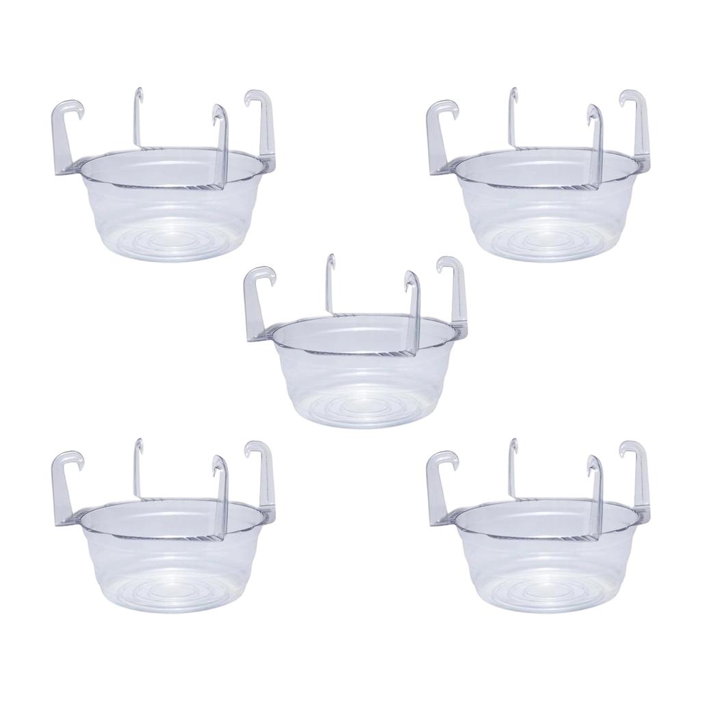 Transparent Plant Pot Saucer with Hanging Hooks Durable Plastic Material Suitable for Indoor Outdoor Use Protects Surfaces from Water Drainage