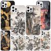 Chinese Style Ink Painting Art Phnoe Case for Iphone 17 Air 16 16E 11 12 13 Mini 14 Plus 15 Pro Max 7 8 + SE 2020 Phone Cover Co