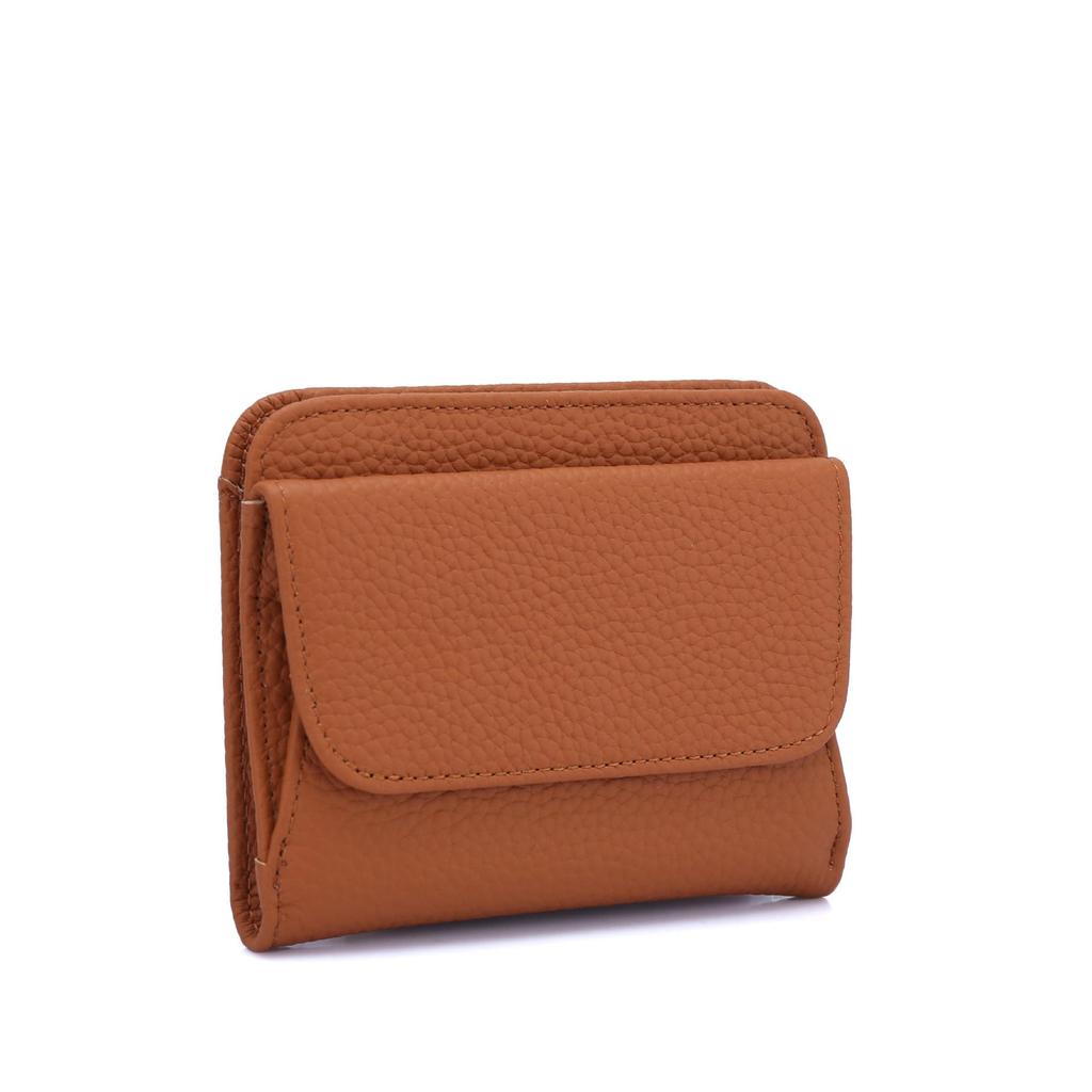 Japanese Style Genuine Leather Wallet: Short Design with Multiple Card Slots, Coin Purse, Large Capacity, and Multi-Compartment.