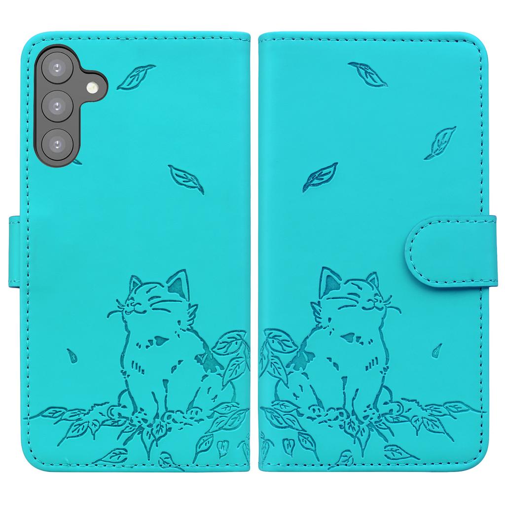 For Samsung Galaxy A16 5G/A16 4G Case Wallet Cat Pattern Imprinted Leather Phone Cover