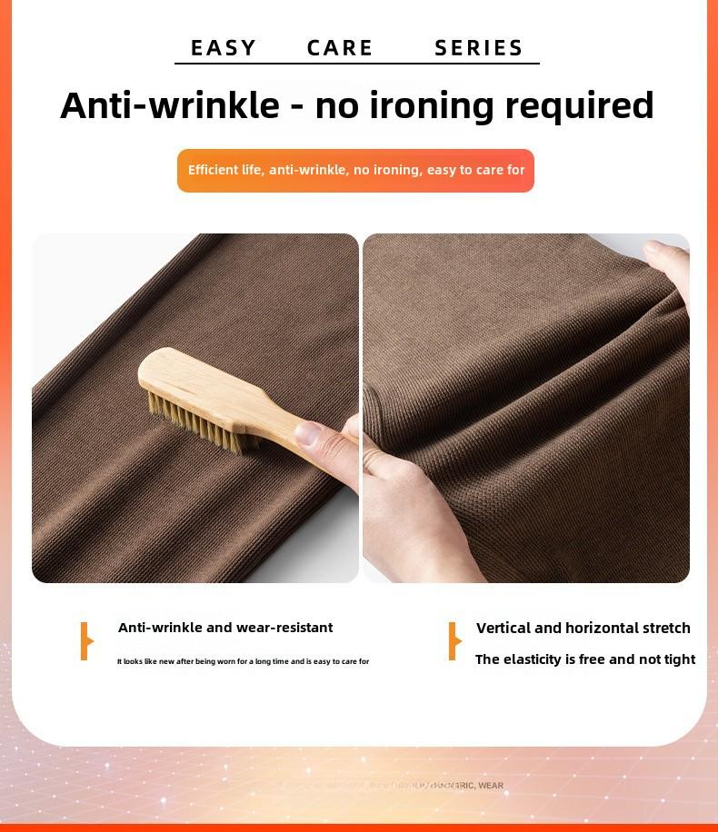 Autumn 2024 Men's Seaweed Pattern Chenille Wide-Leg Pants with Elastic Waist