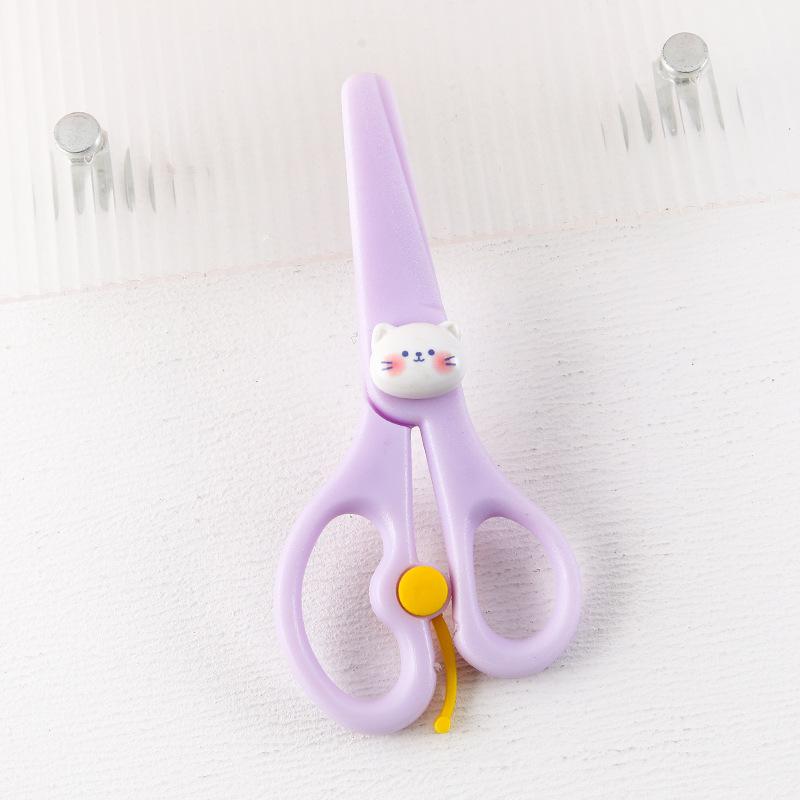 

Мультяшные бумажные ножницы для детей Милые девчачьи Безопасные для сердца Не травмирующие бумагу ножницы Многофункциональный студенческий нож ручной работы