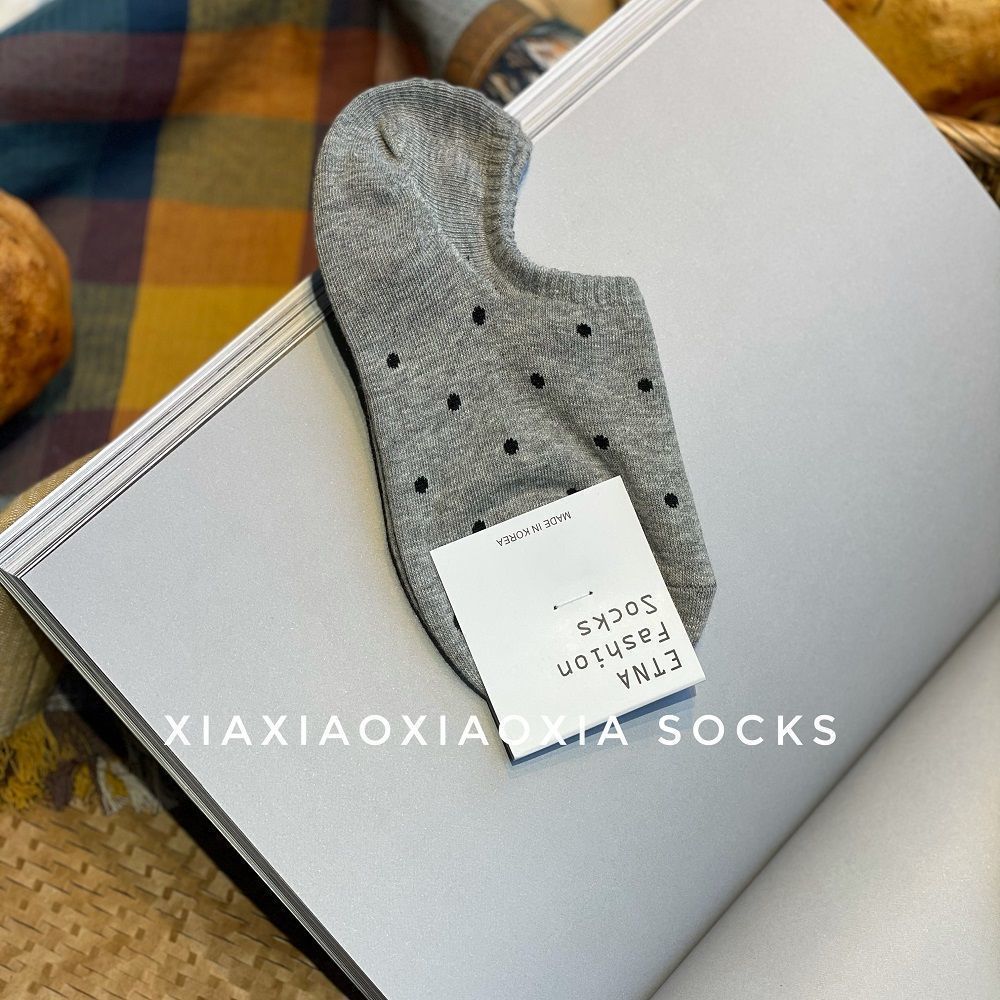 4 Pairs Of Spring And Summer Women's Socks Cartoon Silicone Non-slip Breathable Invisible Pure Cotton Ankle Boots Soft Socks