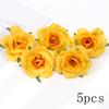 Orange Artificial Flowers Heads Silk Fake Flowers for Home Decor Party Marriage Wedding Decoration DIY Wreath Gifts Accessories