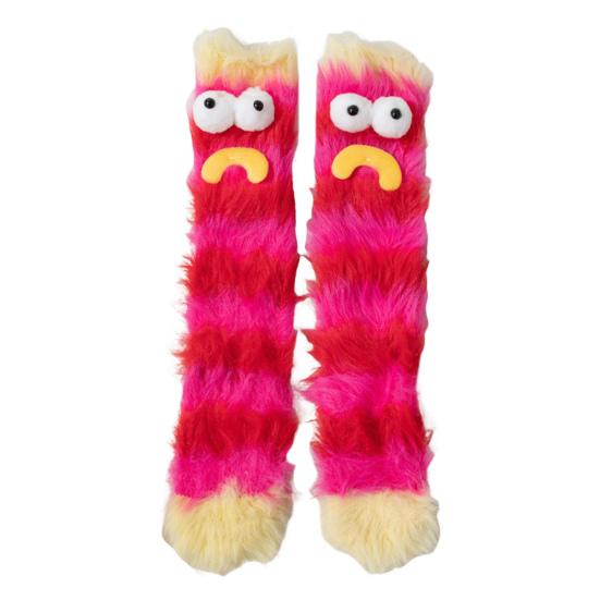 Funny Fuzzy Socks Women Men Fluffy Crew Socks Crazy Cartoon Silly Socks for Home Indoor Wear Sleep Christmas Birthday Gift