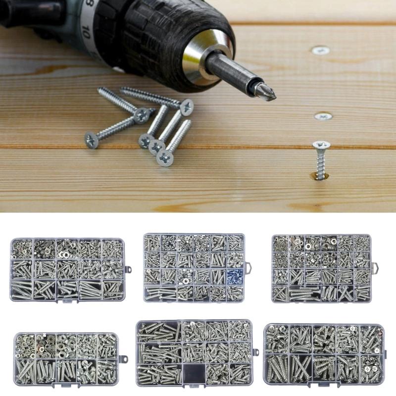 Metal Screw Set Fastening Screws Stable Screw Selection Nail Screw Fastener Nut Upgrades for Multifunction  Tool Application