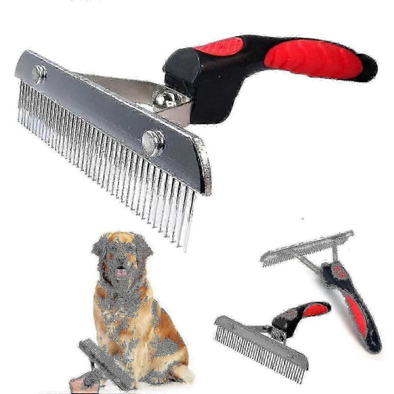 2023 - Dog Brush For Grooming Large Dogs, Long Hair Dog Rake Pet Comb Pet Grooming Brush With Non-slip Hand