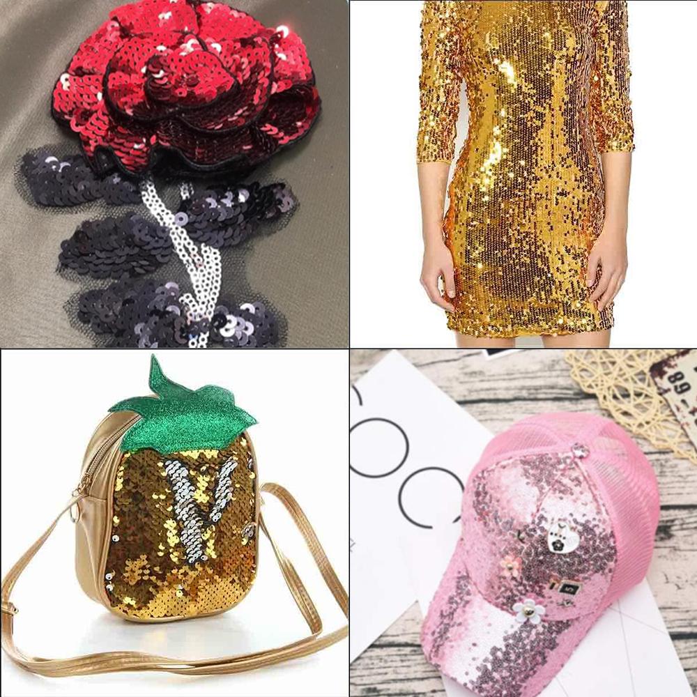 100 Yards/Roll Bright Sequins Shiny Color Round Flat Paillettes Strings For Party Decor DIY Crafts Clothing Sewing Accessories