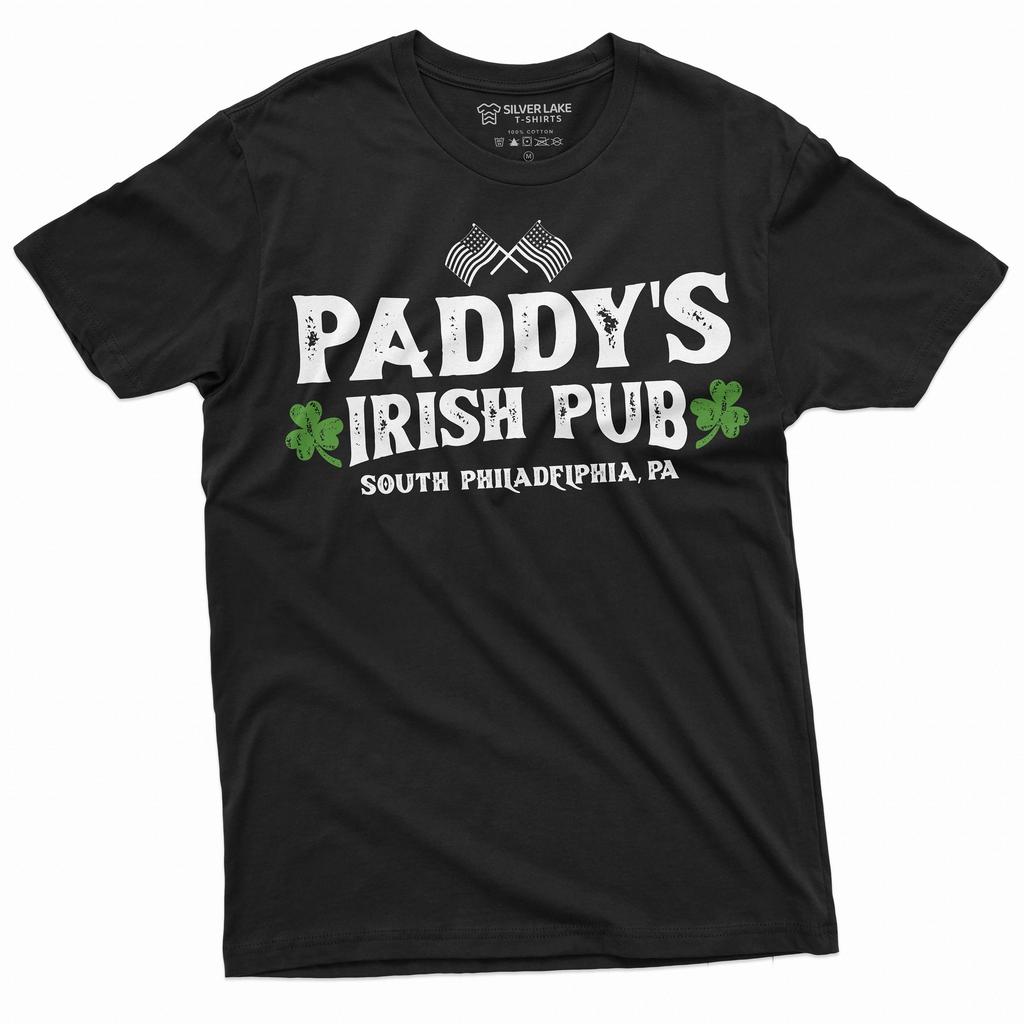 Men's St. Patrick's day T-shirt Paddy's Irish pub south philadelphia pa Saint Patricks Tee shirt Clover shamrock Lucky Tee shirt