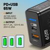 Total 65W USB Charger PD Type C Fast Charging Mobile Phone Charge Adapter For iPhone Xiaomi  Samsung PD Quick Charge QC3.0