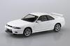 Aoshima Bunka Kyozai Scale Rakupla Snap Kit Nissan R33 Skyline White Plastic Model Kit 1/32 No. 21-WH GT-R Pre-Colored (Automobile)