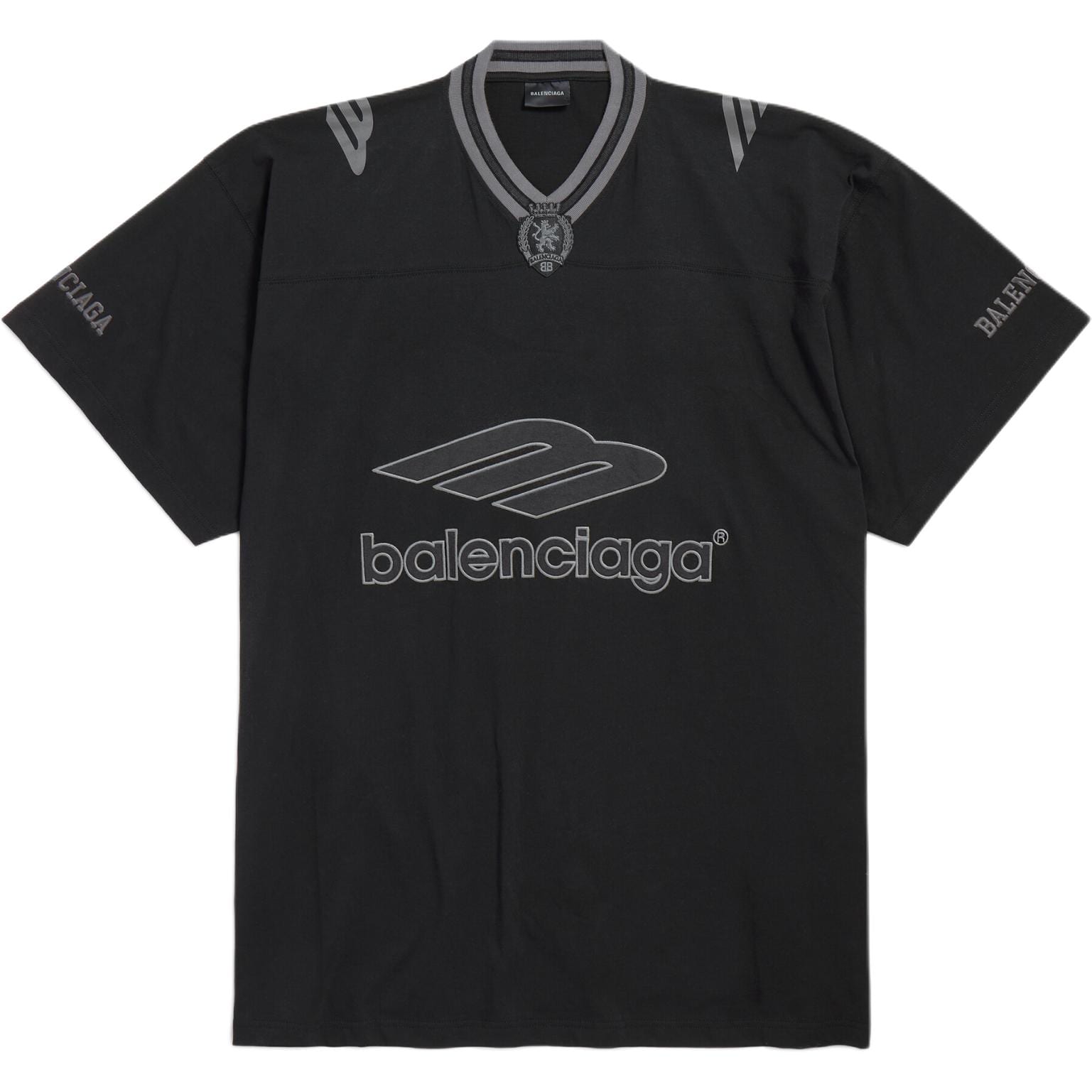 Balenciaga logo V-neck T-shirt 857086TTVQ61066 M