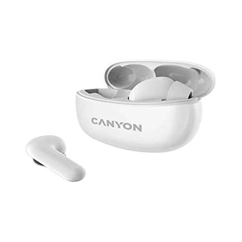 Écouteurs sans fil - CANYON - CNS-TWS5W - Intra-auriculaires - Blanc - Technologie sans fil