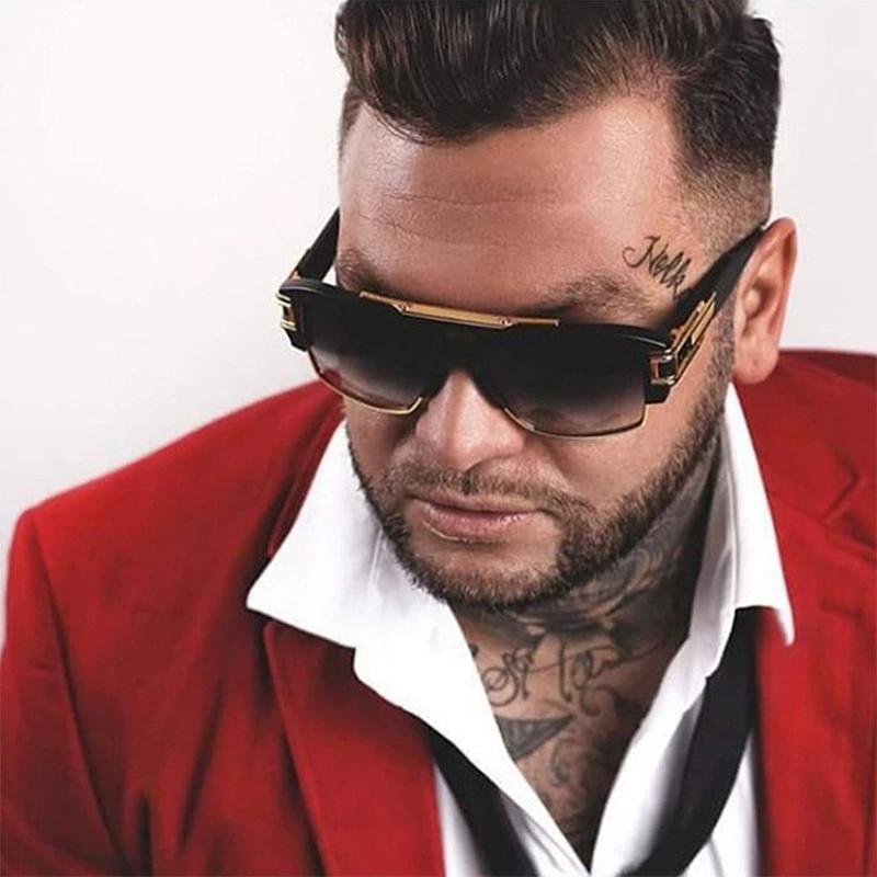 European American Fashion Sunglasses Transparent Frame Retro Square Sunshade Mirror For Men Women