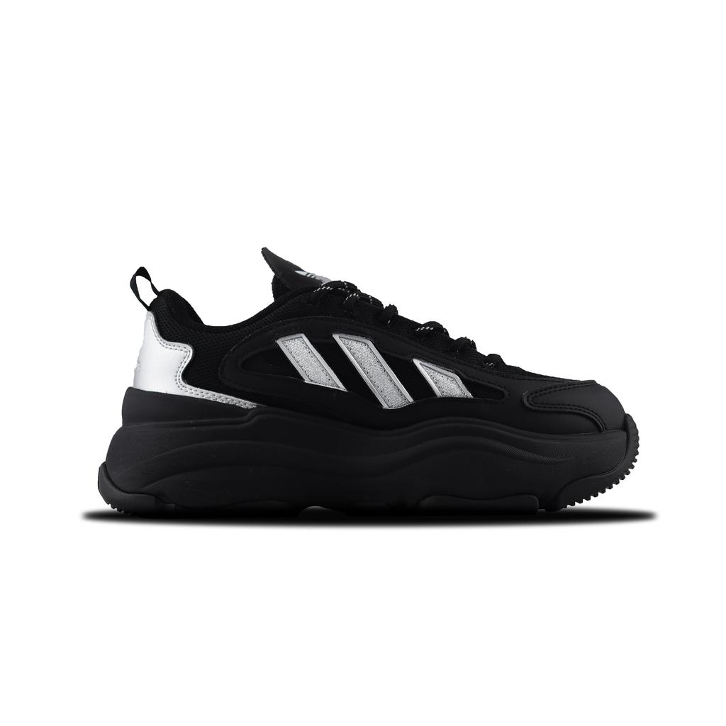Adidas Originals OZGAIA Slip Resistant Abrasion Resistant Low top Casual Shoes Women's Black Silver IG6045(Team129-)