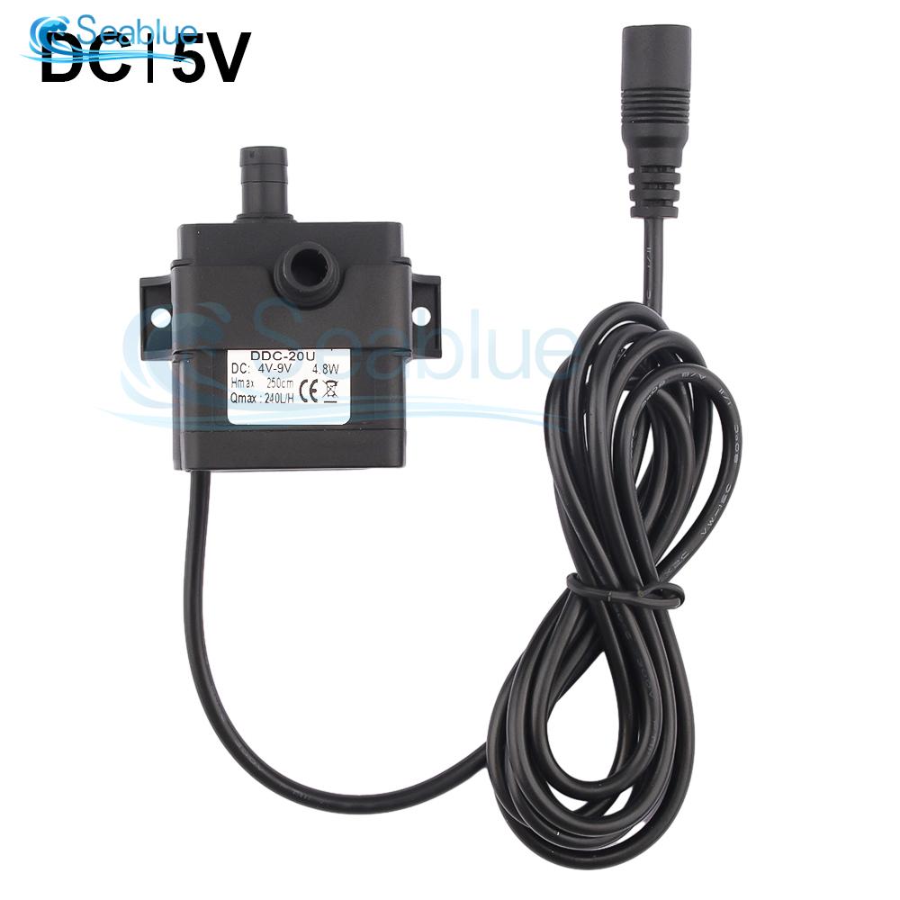 DC5-24V 240L/h USB Micro Water Pump Silent Brushless Motor Fish Tank Aquascape Artificial Fountain Hydroponic Vegetable Planting
