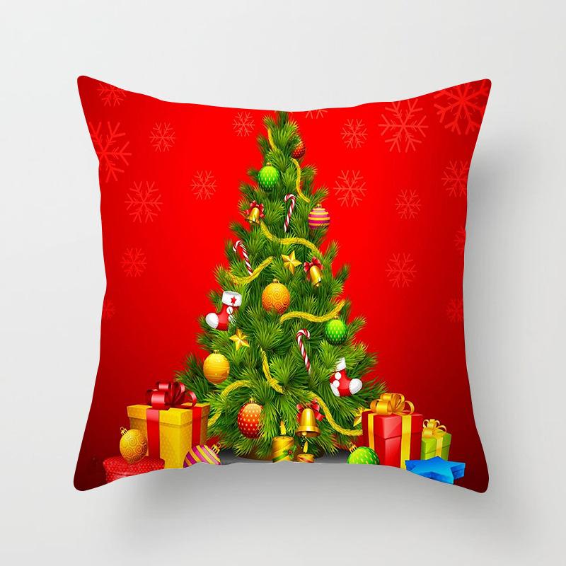 Festliche Weihnachtskissen Nordische Weihnachtsbäume Druck Kissenbezug Nachttisch Zuhause Rückenabdeckung