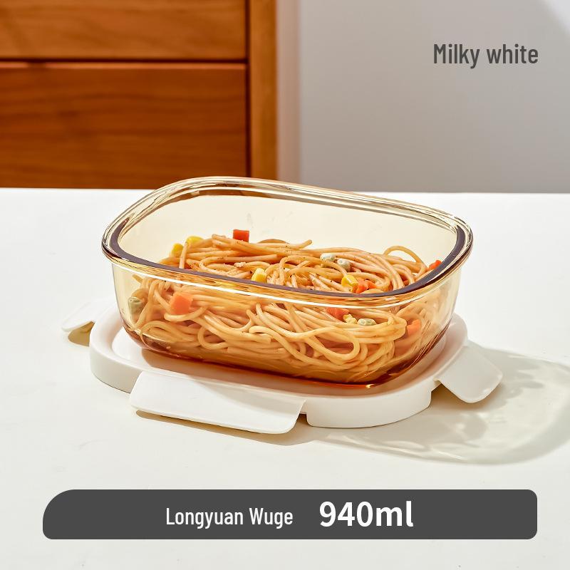Xilekou Microwave-Safe Glass Lunch and Bento Box for Office & Takeaway