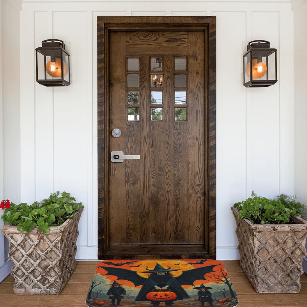 1 st Halloween Pumpahatt Fladdermöss Köksmatta Halkfri Dörrmatta Popdesign Badrumsmatta Badmatta Matta för Hemmet Diskbänk Tvättinredning