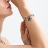 European and American Simple Geometric Rough Aluminum Chain Pentagram Pendant Single-layer Women's Necklace Bracelet Set Spice Girl