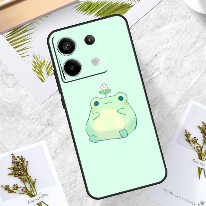 Cute Green Frog Case For Xiaomi Redmi Note 14 13 12 11 10 9 15 Pro Plus Redmi 15 10C 12C 13C 14C 15C Cover