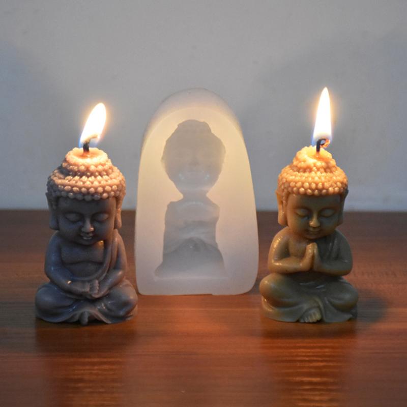 Little Buddha candle silicone mold DIY Amitabha Buddha shape Chinese elements hand-made candle mold
