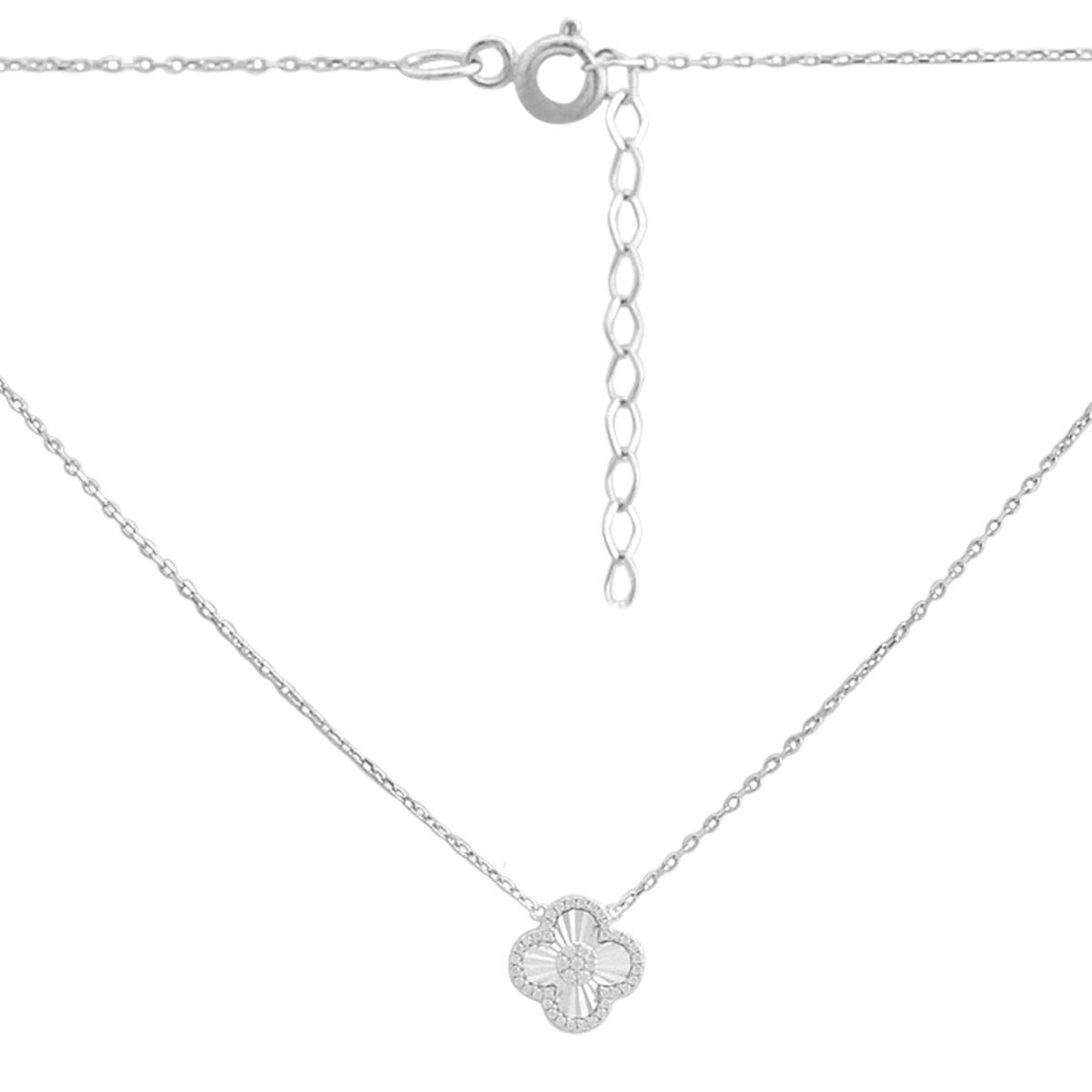 

Серебряное колье с фианитами, вес изделия 4,15 гр (2182658) 40-45cm білий
